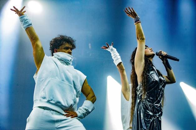AMSTERDAM - Essyla (Belgium) performs at AFAS Live during Eurovision in Concert. During the concert, various participants perform their entries for the Song Contest. ANP PAUL BERGEN netherlands out - belgium out  Copyright: xx x555582751x originalFilename: 555582751.jpg