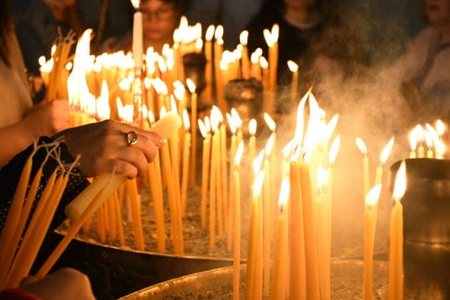 Easter Mass in Tirana TIRANA, ALBANIA - APRIL 12: Orthodox Christians light candles during Easter Mass at the Resurrection Cathedral in Tirana, Albania on April 12, 2026. Olsi Shehu Anadolu Tirana Albania. Editorial use only. Please get in touch for any other usage.  Copyright: x2026xAnadoluxOlsixShehux