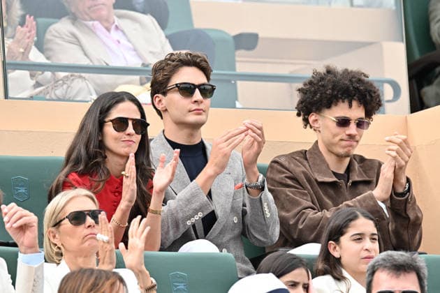 Driver George Russell and his partner Maghnes Akliouche AS Monaco Celebrities at the final of the Rolex Monte Carlo Masters at the Monte Carlo Country Club in Monaco on 12 April 2026 Bruno Bebert Bestimage Celebrities at the final of the Rolex Monte Carlo Masters at the Monte Carlo Country Club in Monaco on 12 April 2026 Monte Carlo Monaco  Copyright: xBrunoxBebertx xBestimagexBrunoxBebertx xBestimagex