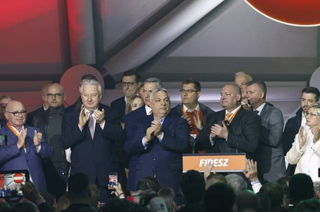 Hungary s PM Viktor Orban concedes defeat to opposition BUDAPEST, HUNGARY - APRIL 12: Hungary s Prime Minister Viktor Orban addresses supporters at the Balna centre in Budapest during a general election in Hungary, on April 12, 2026. Hungary’s far-right incumbent Premier Viktor Orban concedes defeat in general elections, ending 16 years in power. Arpad Kurucz Anadolu Budapest Hungary. Editorial use only. Please get in touch for any other usage.  Copyright: x2026xAnadoluxArpadxKuruczx