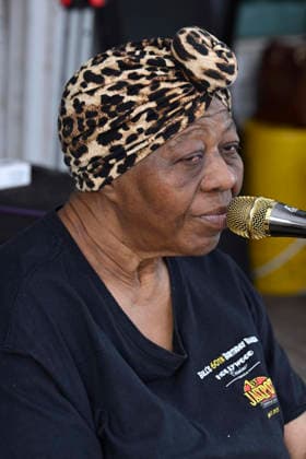 April 12, 2026, Clarksdale, Ms, United States of America: MISS GLADYS during day five of the 2026 Juke Joint Festival on April 12, 2026 in Clarksdale, Mississippi. Clarksdale United States of America - ZUMAw132 20260412_zap_w132_009 Copyright: xTomxWalkox