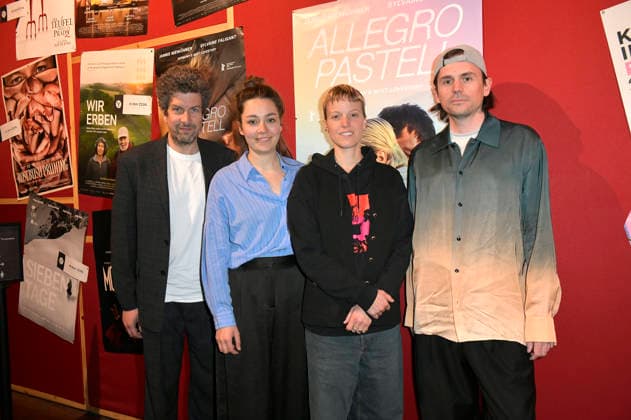 Tobias Walker, Anna Roller, Silvaine Faligant und Leif Randt beim Special Screening des Kinofilms Allegro Pastel im Delphi Lux Kino. Berlin, 12.04.2026
