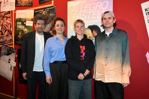 Tobias Walker, Anna Roller, Silvaine Faligant und Leif Randt beim Special Screening des Kinofilms Allegro Pastel im Delphi Lux Kino. Berlin, 12.04.2026