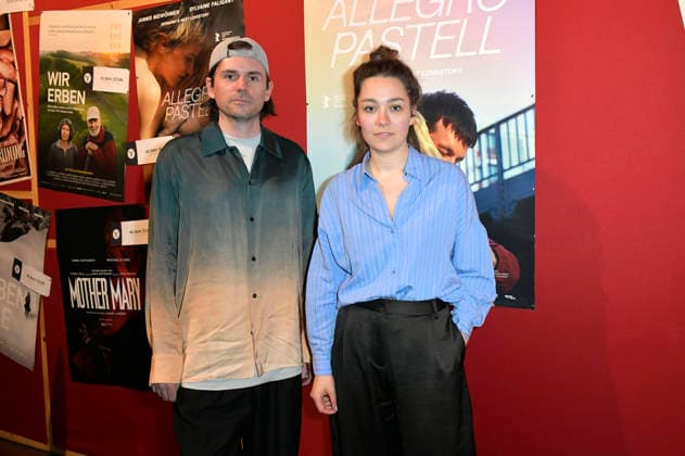 Leif Randt und Anna Roller beim Special Screening des Kinofilms Allegro Pastel im Delphi Lux Kino. Berlin, 12.04.2026
