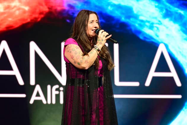 Daniela Alfinito live bei einem Konzert in der in der Messe- & Veranstaltungshalle. Löbau, 12.04.2026