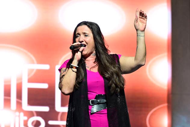 Daniela Alfinito live bei einem Konzert in der in der Messe- & Veranstaltungshalle. Löbau, 12.04.2026
