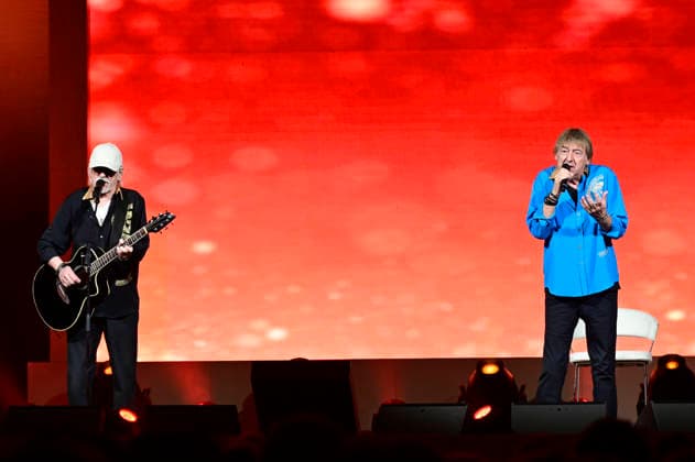 Karl-Heinz Ulrich und Bernd Ulrich von Die Amigos live bei einem Konzert der erLebe jetzt! -Tour in der Messe- & Veranstaltungshalle. Löbau, 12.04.2026
