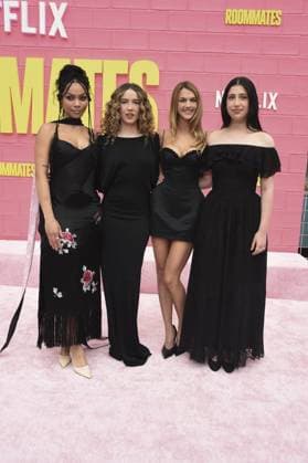 Bella Murphy, Jaya Harper, Chloe East, Sadie Sandler at arrivals for ROOMMATES Premiere, The Egyptian Theatre Hollywood, Los Angeles, CA, April 13, 2026. Photo By: Elizabeth Goodenough Everett Collection ROOMMATES Premiere PUBLICATIONXNOTxINxCANxCHNxFRAxITAxJPNxNORxPOLxRUSxESPxUKxUSA