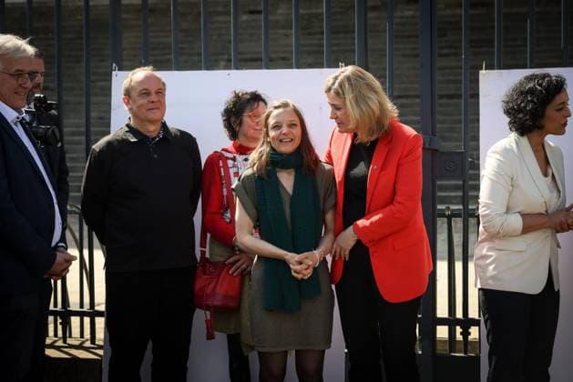 REMOVAL OF PORTRAITS OF CECILE KOHLER AND JACQUES PARIS ASSEMBLEE NATIONALE Thomas Padilla MAXPPP Paris FRANCE 14 04 2026 CEREMONY FOR THE REMOVAL OF THE TWO FORMER HOSTAGES IN IRAN, CECILE KOHLER AND JACQUES PARIS ON THE GATES OF THE NATIONAL ASSEMBLY IN PRESENCE OF THE PRESIDENT OF THE NATIONAL ASSEMBLY, YAEL BRAUN PIVET Ceremony for the removal of the two former hostages in Iran, Cecile Kohler and Jacques Paris on the gates of the National Assembly in Paris on April 14, 2026 Paris FRANCE  Copyright: xMAXPPPxThomasxPadillax TPA260414013 TPA260414013