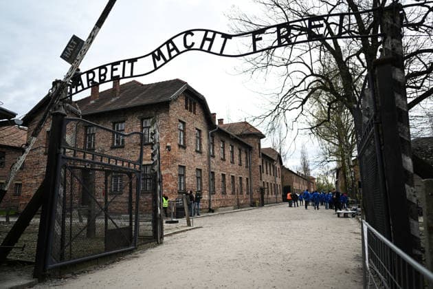 March of the Living in Poland OSWIECIM, POLAND - APRIL 14: A view of the barbed wire fences and surveillance towers at the former Nazi German Auschwitz-Birkenau death camp during the March of the Living at Oswiecim, Poland on April 14, 2026. The annual march honours Holocaust victims at the former Nazi German Auschwitz-Birkenau camp in southern Poland. Omar Marques Anadolu Oswiecim Poland. Editorial use only. Please get in touch for any other usage.  Copyright: x2026xAnadoluxOmarxMarquesx