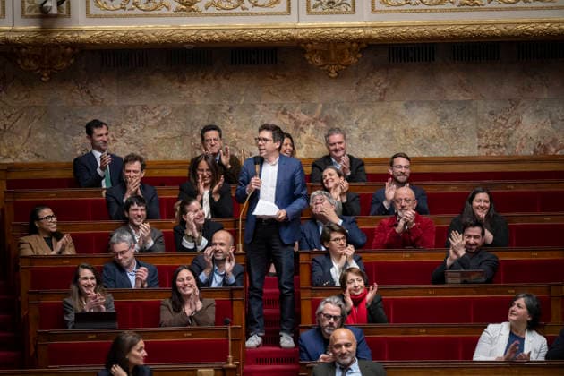 Questions To The Government Session - Paris Hadrien Clouet during a session of questions to the government at the French National Assembly in Paris on April 14, 2026. Photo by Eliot Blondet ABACAPRESS.COM Paris France France  Copyright: xBlondetxEliot ABACAx