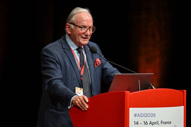 Royals At 37th Global Conference of Alzheimer Disease International - Lyon Gerard Herrbach President of France Alzeihmer Rhone attending the 37th Global Conference of Alzheimer’s Disease International (ADI) in Lyon, France on April 14, 2026. Photo by Julien Reynaud APS-Medias ABACAPRESS.COM Lyon France  Copyright: xReynaudxJulien APS-Medias ABACAx