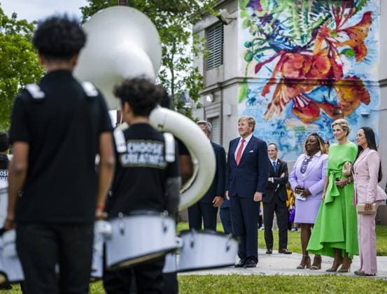 MIAMI - King Willem-Alexander and Queen Maxima visit the Henry Mack School. The visit was part of a three-day working visit to Philadelphia, Washington D.C., and Miami in the United States (US). REMKO DE WAAL ANP netherlands out - belgium out  Copyright: xx x555795402x originalFilename: 555795402.jpg
