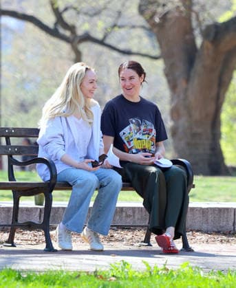 Lindsay Lohan and Shailene Woodley on set in Brooklyn Actresses Lindsay Lohan and Shailene Woodley are filming their new show Count My Lies at Fort Greene Park in Brooklyn, NY on April 14, 2026. Photo by Dylan Travis ABACAPRESS.COM New York NY  Copyright: xDylanxTravis ABACAx