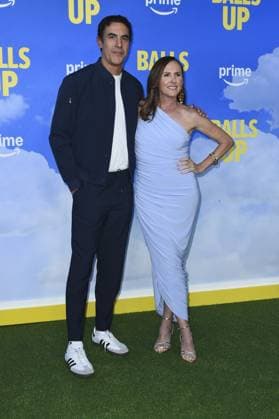 Sacha Baron Cohen, Molly Shannon at arrivals for BALLS UP Premiere, Harmony Gold Theater, Los Angeles, CA, April 14, 2026. Photo By: Elizabeth Goodenough Everett Collection BALLS UP Premiere PUBLICATIONXNOTxINxCANxCHNxFRAxITAxJPNxNORxPOLxRUSxESPxUKxUSA