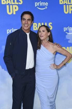 Sacha Baron Cohen, Molly Shannon at arrivals for BALLS UP Premiere, Harmony Gold Theater, Los Angeles, CA, April 14, 2026. Photo By: Elizabeth Goodenough Everett Collection BALLS UP Premiere PUBLICATIONXNOTxINxCANxCHNxFRAxITAxJPNxNORxPOLxRUSxESPxUKxUSA