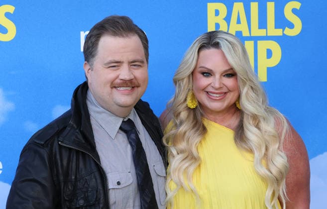 Premiere Of Amazon MGM Studios Balls Up 14 April 2026 . Los Angeles, California - Paul Walter Hauser, Amy Boland Hauser, At Premiere Of Amazon MGM Studios Balls Up held at Harmony Gold in Los Angeles., Credit:Sadou Faye Avalon United States, CA, Los Angeles, Harmony Gold  Copyright: xSadouxFayex xAvalonx 1091093819