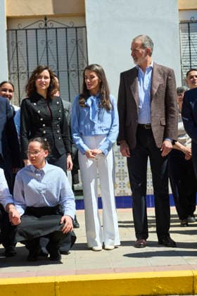 Spanish Royals visit to the Jose Maria de Llanos Foundation King Felipe VI of Spain, Queen Letizia of Spain, Isabel Diaz Ayuso, President of Madrid visit to the Jose Maria de Llanos Foundation to mark the 25th anniversary of the Escuela de Hosteleria del Sur at Jose Maria de Llanos Foundation on April 15, 2026 in Madrid, Spain Photo by IMAGO MPG Madrid Jose Maria de Llanos Foundation Madrid Spain  Copyright: xMPGx