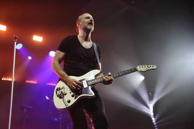 Matthias Kahra von der Band Forced To Mode bei einem Konzert in der Columbiahalle in Berlin, 16. April 2026. Forced To Mode Konzert Berlin