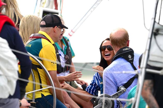 HARRY AND MEGHAN AUSTRALIA VISIT, Prince Harry and Meghan, the Duke and Duchess of Sussex on a tour of Sydney Harbour with Invictus Australia during a visit to Australia, Sydney, Friday, April 17, 2026. ( NO ARCHIVING SYDNEY NEW SOUTH WALES AUSTRALIA  Copyright: xDEANxLEWINSx 20260417141456205392