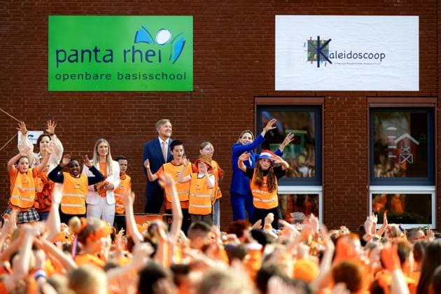 ZEEWOLDE - King Willem-Alexander during the national opening of the King s Games. The King visited public primary school Panta Rhei and ICB Kaleidoscoop, where he attended various sports and games activities after the King s Breakfast. RAMON VAN FLYMEN ANP netherlands out - belgium out  Copyright: xx x556002441x originalFilename: 556002441.jpg