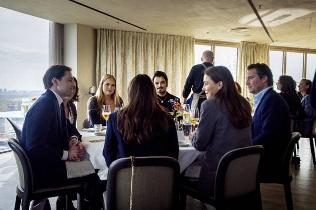 Princess Catharina-Amalia Visits To Amsterdam - Day 2 Princess Catharina-Amalia of the Netherlands during lunch at restaurant TwentySix in the Zuidas in Amsterdam, The Netherlands on April 17, 2026. Photo by NLBeeld Robert Meerding ABACAPRESS.COM Amsterdam Netherlands  Copyright: xBrunoxPress ABACAx