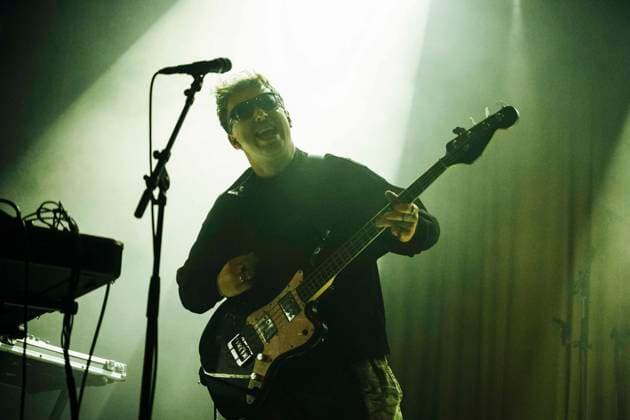 Konzert von GANS in Berlin Konzert der britischen Post-Punk-Band GANS am 17.04.2026 im Berliner Huxleys Neue Welt. Hier im Bild Thomas Rhodes., Berlin Berlin Deutschland Neukölln