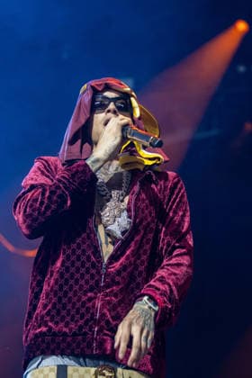 April 17, 2026, Indio, California, U.S: Rapper CENTRAL CEE (OAKLEY NEIL CAESAR-SU) during Coachella Valley Music and Arts Festival at Empire Polo Club in Indio, California Indio U.S  - ZUMAs135 20260417_zap_s135_084 Copyright: xDanielxDeSloverx