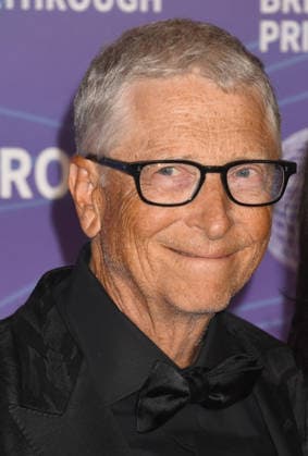 SANTA MONICA, CA - APRIL 18: Bill Gates at the 2026 Breakthrough Prize on April 18, 2026 at Barker Hangar in Santa Monica, California. Copyright: xJeffreyxMayer MediaPunchx