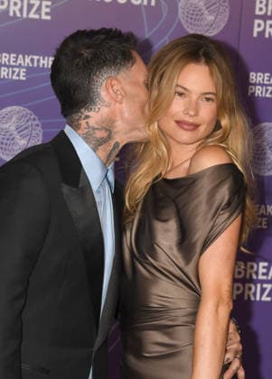 SANTA MONICA, CA - APRIL 18: Adam Levine and Behati Prinsloo at the 2026 Breakthrough Prize on April 18, 2026 at Barker Hangar in Santa Monica, California. Copyright: xJeffreyxMayer MediaPunchx