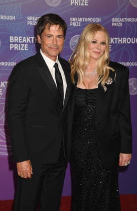 SANTA MONICA, CA - APRIL 18: Rob Lowe and Sheryl Berkoff at the 2026 Breakthrough Prize on April 18, 2026 at Barker Hangar in Santa Monica, California. Copyright: xJeffreyxMayer MediaPunchx