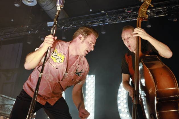 18.04.2026, Dick Brave, Saenger, im Konzert auf Clubtour live in Huxlys Neue Welt, Berlin, alias Sascha Röntgen-Schmitz, Musik, RocknRoll, Berlin