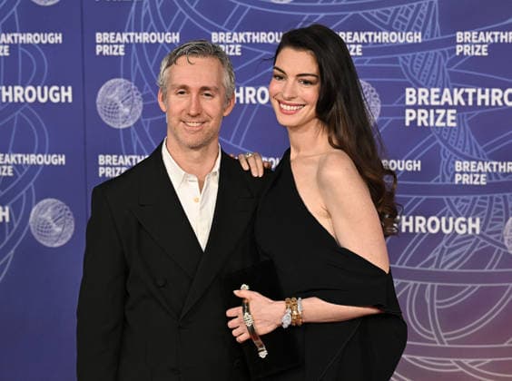 2026 Breakthrough Prize Ceremony Adam Shulman and Anne Hathaway arriving to the 12th Breakthrough Prize Ceremony held at Barker Hangar on April 18, 2026 in Santa Monica, CA. Santa Monica Barker Hangar California USA Copyright: xStarbuck xAFF-USA.COMx