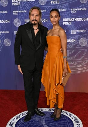 2026 Breakthrough Prize Ceremony Marco Perego and Zoe Saldana arriving to the 12th Breakthrough Prize Ceremony held at Barker Hangar on April 18, 2026 in Santa Monica, CA. Santa Monica Barker Hangar California USA Copyright: xStarbuck xAFF-USA.COMx