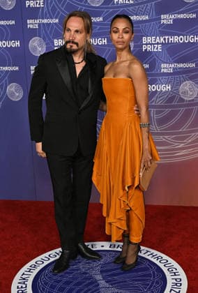 2026 Breakthrough Prize Ceremony Marco Perego and Zoe Saldana arriving to the 12th Breakthrough Prize Ceremony held at Barker Hangar on April 18, 2026 in Santa Monica, CA. Santa Monica Barker Hangar California USA Copyright: xStarbuck xAFF-USA.COMx