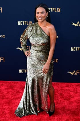 Nia Long attends the 51st American Film Institute (AFI) Life Achievement Award ceremony at The Dolby Theatre in the Hollywood section of Los Angeles on Saturday, April 18, 2026. Hollywood legends gathered Saturday at the gala tribute to Eddie Murphy in celebration of his five-decade career.  LAP2026041835 JOHNxMCCOY