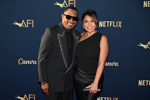 Martin Lawrence and Angie Gonzalez attend the 51st American Film Institute (AFI) Life Achievement Award ceremony at The Dolby Theatre in the Hollywood section of Los Angeles on Saturday, April 18, 2026. Hollywood legends gathered Saturday at the gala tribute to Eddie Murphy in celebration of his five-decade career.  LAP2026041810 JOHNxMCCOY