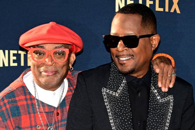 Spike Lee and Martin Lawrence attend the 51st American Film Institute (AFI) Life Achievement Award ceremony at The Dolby Theatre in the Hollywood section of Los Angeles on Saturday, April 18, 2026. Hollywood legends gathered Saturday at the gala tribute to Eddie Murphy in celebration of his five-decade career.  LAP2026041811 JOHNxMCCOY