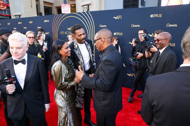 April 18, 2026, Hollywood, California, USA: American and Canadian Born Comic Actor MIKE MYERS (62), of Austin Powers fame; American Actresss NIA LONG (65); American Actor Coleman Domingo (56); and American Actor and Comedian EDDIE MURPHY (65) are on the Red Carpet together before Murphy receives the American Film InstituteÃ¢â‚¬â ¢s (AFI) Life Time Achievement Award on April 18, 2026 in Hollywood, California at the Dolby Theater, Los Angeles. Hollywood USA - ZUMAk144 20260418_znp_k144_035 Copyright: xAmyxKatzx
