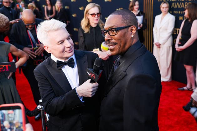 April 18, 2026, Hollywood, California, USA: American and Canadian Born Comic Actor MIKE MYERS (62), of Austin Powers fame, and friend EDDIE MURPHY (65) are on the Red Carpet together before Murphy receives the American Film InstituteÃ¢â‚¬â ¢s (AFI) Life Time Achievement Award on April 18, 2026 in Hollywood, California at the Dolby Theater, Los Angeles. Hollywood USA - ZUMAk144 20260418_znp_k144_044 Copyright: xAmyxKatzx