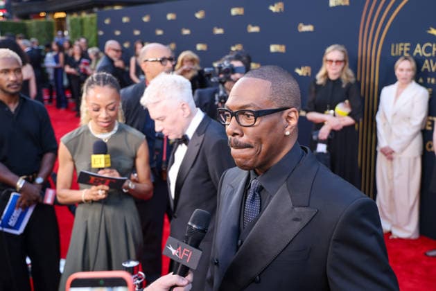 April 18, 2026, Hollywood, California, USA: American and Canadian Born Comic Actor MIKE MYERS (62), of Austin Powers fame, and friend EDDIE MURPHY (65) are on the Red Carpet together before Murphy receives the American Film InstituteÃ¢â‚¬â ¢s (AFI) Life Time Achievement Award on April 18, 2026 in Hollywood, California at the Dolby Theater, Los Angeles. Hollywood USA - ZUMAk144 20260418_znp_k144_048 Copyright: xAmyxKatzx