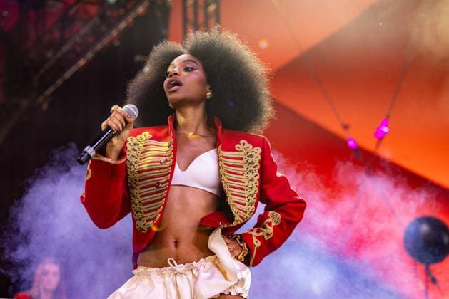 April 19, 2026, Indio, California, U.S: Singer FLOWEROVLOVE (JOYCE CISSE) during Coachella Valley Music and Arts Festival at Empire Polo Club in Indio, California Indio U.S  - ZUMAs135 20260419_zap_s135_011 Copyright: xDanielxDeSloverx