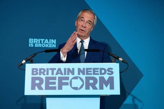 Reform UK Press Conference In Westminster LONDON, UNITED KINGDOM - APRIL 20: Nigel Farage, leader of Reform UK, speaks during a press conference in Westminster as the party sets out plans to tighten immigration rules and review recent asylum decisions, in London, United Kingdom on April 20, 2026. Thomas Krych Anadolu London United Kingdom. Editorial use only. Please get in touch for any other usage.  Copyright: x2026xAnadoluxThomasxKrychx