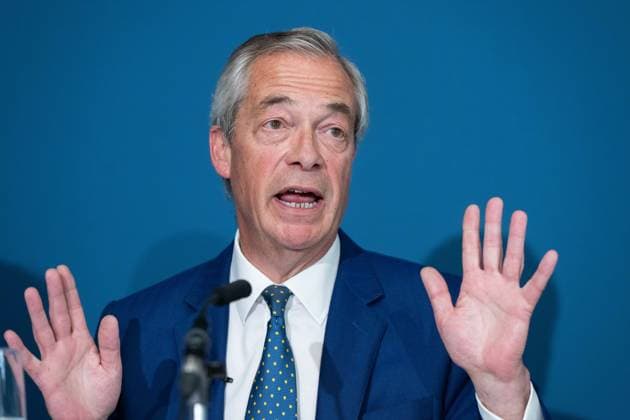 Reform UK Press Conference In Westminster LONDON, UNITED KINGDOM - APRIL 20: Nigel Farage, leader of Reform UK, speaks during a press conference in Westminster as the party sets out plans to tighten immigration rules and review recent asylum decisions, in London, United Kingdom on April 20, 2026. Thomas Krych Anadolu London United Kingdom. Editorial use only. Please get in touch for any other usage.  Copyright: x2026xAnadoluxThomasxKrychx