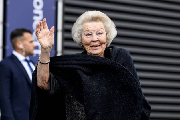 Dokkum, The Netherlands, 2026-04-20 19:51:34 DOKKUM, 20-04-2026, Theater Sense King Willem-Alexander and Queen Maxima, accompanied by Princess Beatrix, are present at Theater Sense in Dokkum for the annual King s Day concert. The concert is attended by an audience involved in the organization of the King s Day celebrations in Dokkum. PHOTO: NLBeeld Patrick van Emst Credit: NL Beeld Patrick van Emst  Copyright: xx x