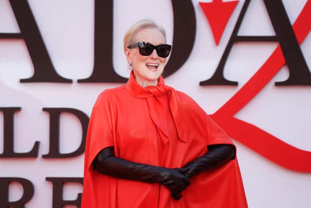 Meryl Streep arrives on the red carpet for the 20th Century Studios The Devil Wears Prada 2 World Premiere at David Geffen Hall, Lincoln Center, on Monday, April 20, 2026 in New York City.  NYP20260420257 JOHNxANGELILLO