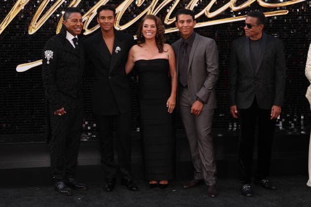 LOS ANGELES, CALIFORNIA - APRIL 20: Jermaine Jackson, Jaafar Jackson, Alejandra Oaziaza Jackson and Jermajesty Jackson at Lionsgate s Michael Los Angeles premiere at Dolby Theatre on April 20, 2026 in Los Angeles, California. Credit: USA  - ZUMAa123 20260420_zaa_a123_212 Copyright: xAdMediax