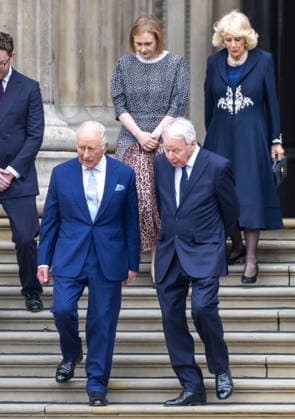 April 21, 2026, London, England, United Kingdom: King CHARLES III is seen with the Chair of the Queen Elizabeth Memorial Committee ROBIN JARVIN after a visit to the British Museum to view the final design for the Queen Elizabeth Memorial. London United Kingdom - ZUMAs262 20260421_zip_s262_008 Copyright: xTayfunxSalcix