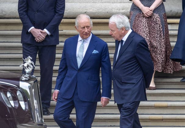 April 21, 2026, London, England, United Kingdom: King CHARLES III is seen with the Chair of the Queen Elizabeth Memorial Committee ROBIN JARVIN after a visit to the British Museum to view the final design for the Queen Elizabeth Memorial. London United Kingdom - ZUMAs262 20260421_zip_s262_014 Copyright: xTayfunxSalcix