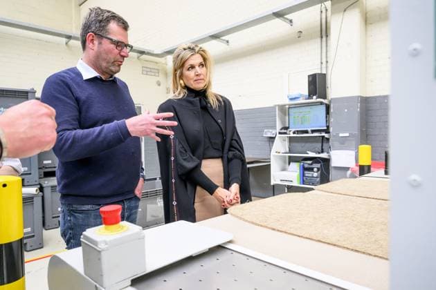 Arnhem, The Netherlands, 2026-04-21 14:22:17 ARNHEM, 21-04-2026, Cleantech Park. Queen Maxima visits Cleantech Park Arnhem. Arnhem has been named SME City 2026 by the business association MKB-Nederland. Every year, MKB-Nederland awards this title to a city or region that demonstrates it stands alongside entrepreneurs, actively works towards an attractive business climate, supports collaboration with entrepreneurs, and offers space for innovation, growth, and networking. PHOTO: NLBeeld Patrick van Emst Credit: NL Beeld Patrick van Emst Copyright: xx x